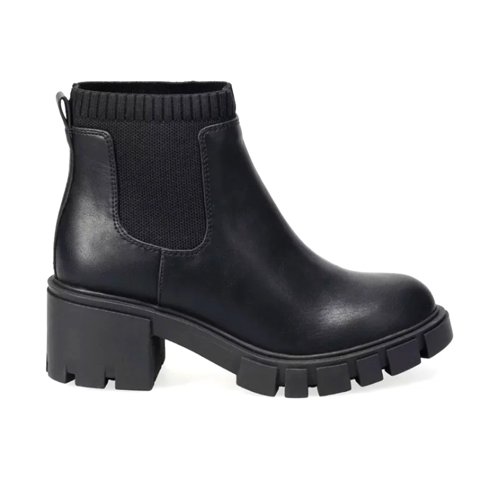NWT SO Vegan Sugi Women's Chelsea Combat Style Boots 10 Black